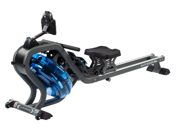 Front-right angled view of the cardiostrong Baltic Pro V2 Rower