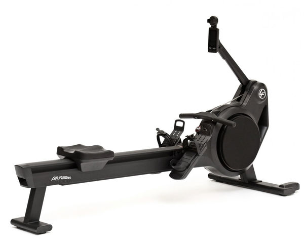 Angled view of the Life Fitness Heat Performance Row