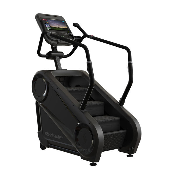 Back left view of the StairMaster 4G Gauntlet StepMill with touchscreen console