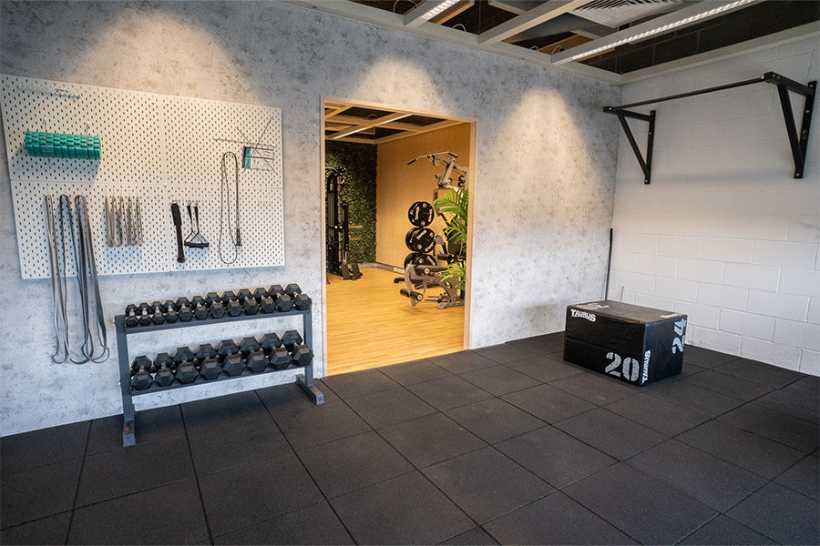 A photograph of the functional fitness area in the IKEA Glasgow staff gym.