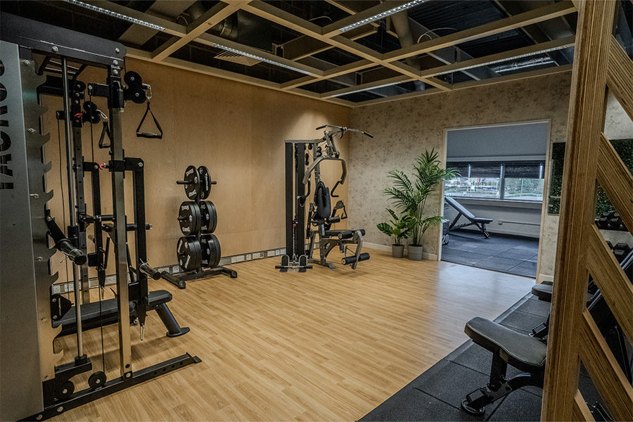 A photograph of the strength zone of the IKEA Glasgow staff gym.