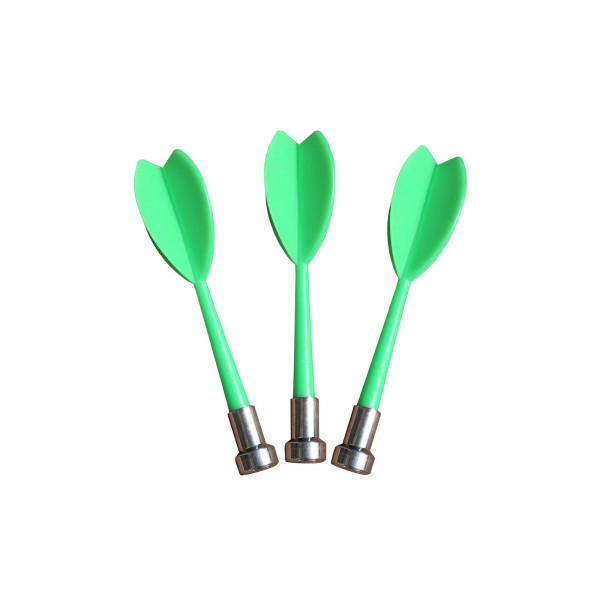 Set of three green magnetic darts