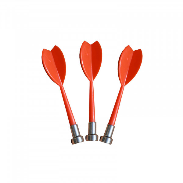 Set of three red magnetic darts