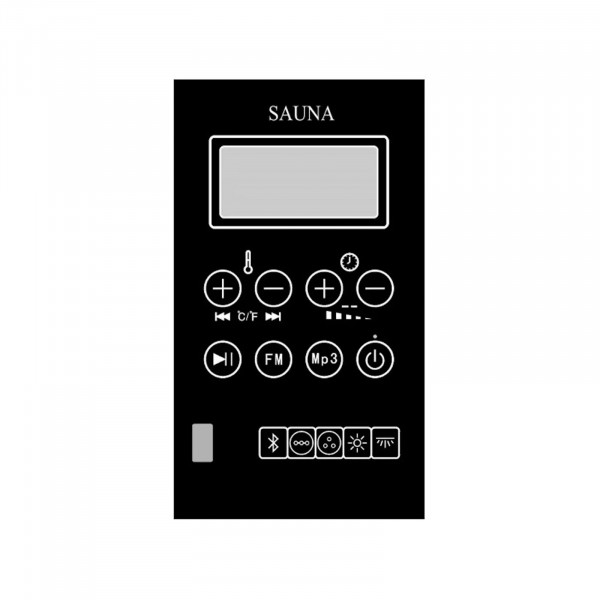 Digital control panel included with the Infrared Snug sauna.