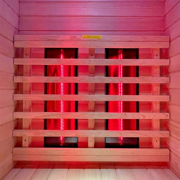 The Mono Infrared sauna installed in a home setting.