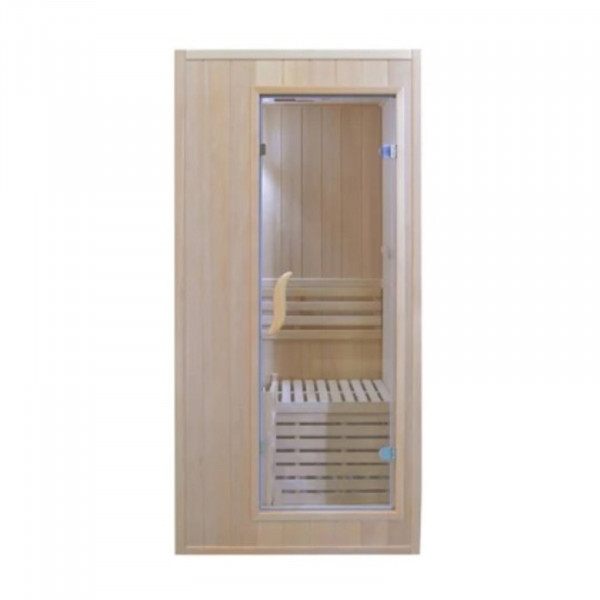 Front view of the Atlantic Saunas Mono Traditional Indoor Sauna.