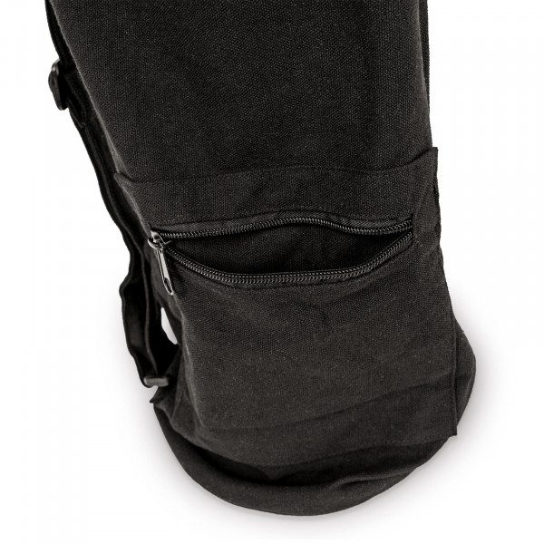 White background image of the BAHE Essential Yoga mat bag - close up of the zipper pocket