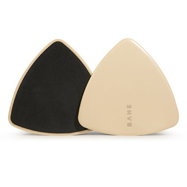 A product image of the BAHE Flow Sliders showing the smooth and fabric sides.