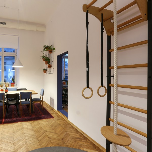 BenchK 711B + A076 Series 7: 700 Wall Bars (Black) + Wooden Pull Up Bar + Gymnastics Accessories - assembled