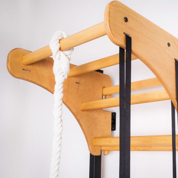 BenchK Pull Up Bar PB076 Oak - accessories added