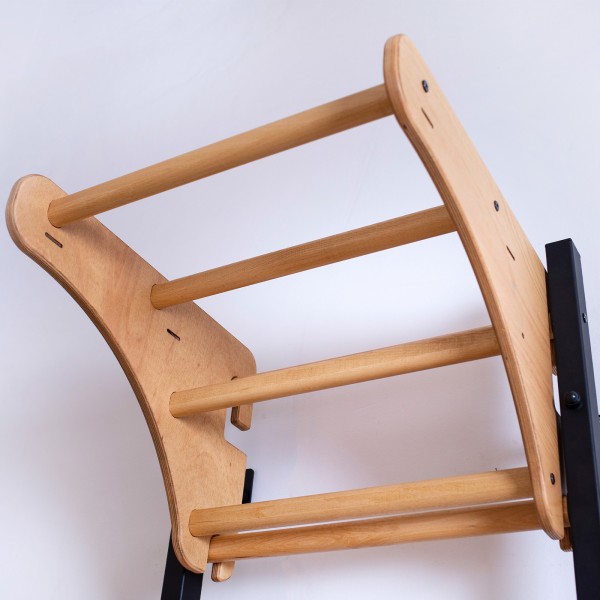 BenchK Pull Up Bar PB076 Oak - close-up view