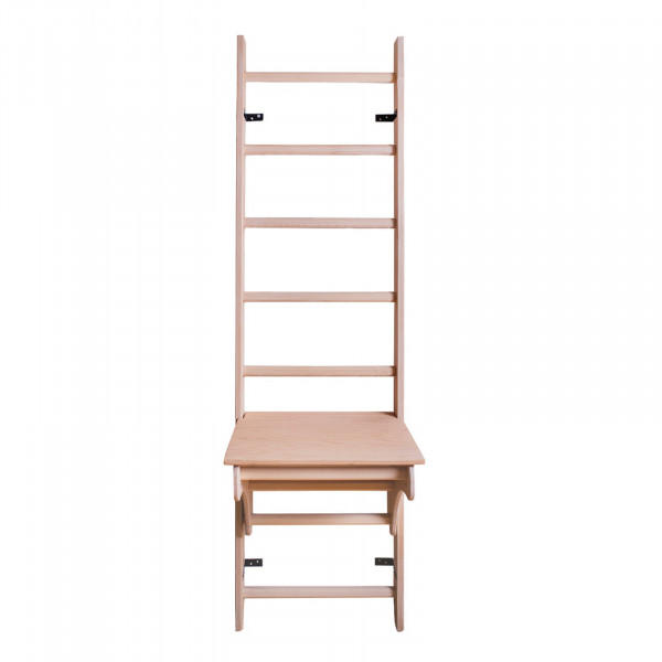 Front view of BenchK 100 Wall Bars with desk attachment