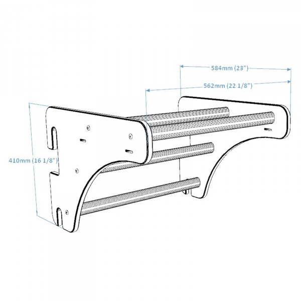 BenchK Pull Up Bar PB204 - product dimensions