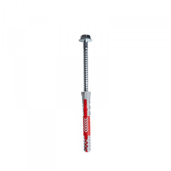 BenchK Fischer 10 x 80 Expansion Plugs With Wall Bar Screws (8 Pcs.) - versatile fixing