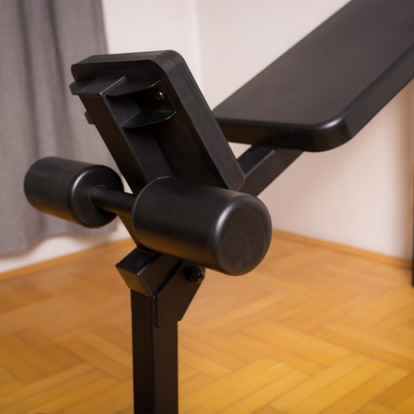 BenchK 233B Series 2: 200 Wall Bars (Black) + Steel Pull Up Bar/Barbell Holder (Black) + Dip Bar (Black) + Weight Bench (Black) - bench