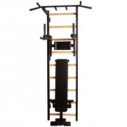 BenchK 723 Series 7: 700 Wall Bars + Steel Pull Up Bar + Dip Bar + Bench
