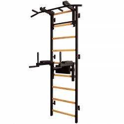 BenchK 732 Series 7: 700 Wall Bars + Steel Pull Up Bar/Barbell Holder + Dip Bar