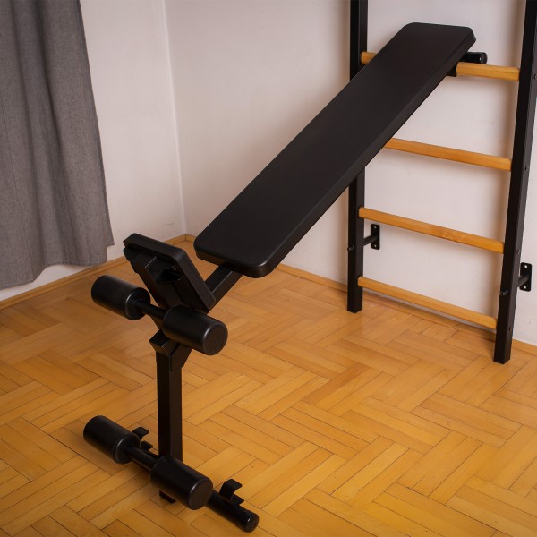 BenchK B1 Weight Bench Black - side view