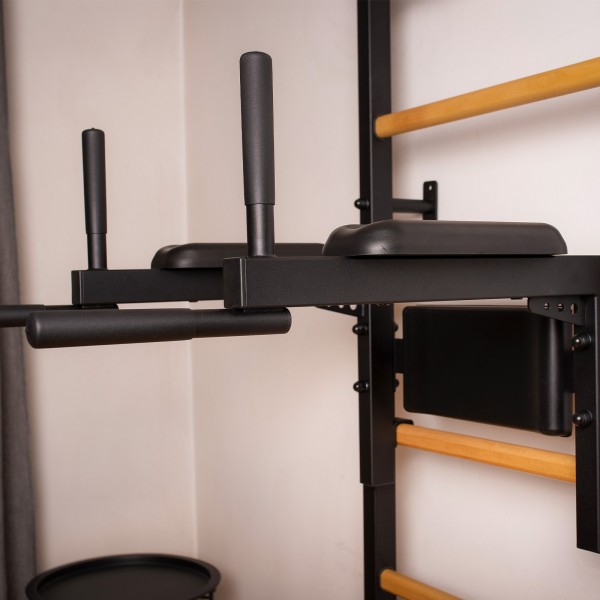 BenchK Dip Bar DB1B Black - armrests