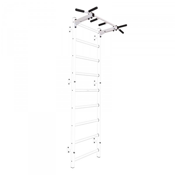 BenchK Pull Up Bar PB2W White - angled view