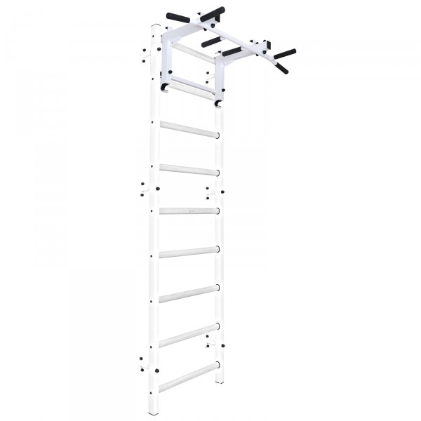 BenchK Pull Up Bar PB3W White - angled view