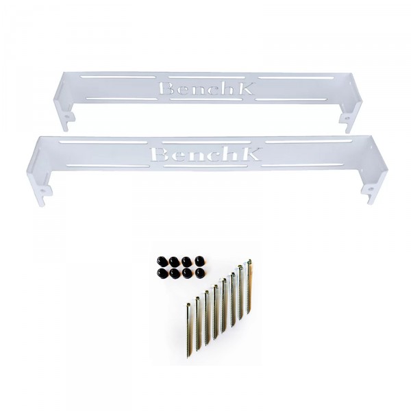BenchK Wall Holders White WHW + S8 - white elegance for your workout space