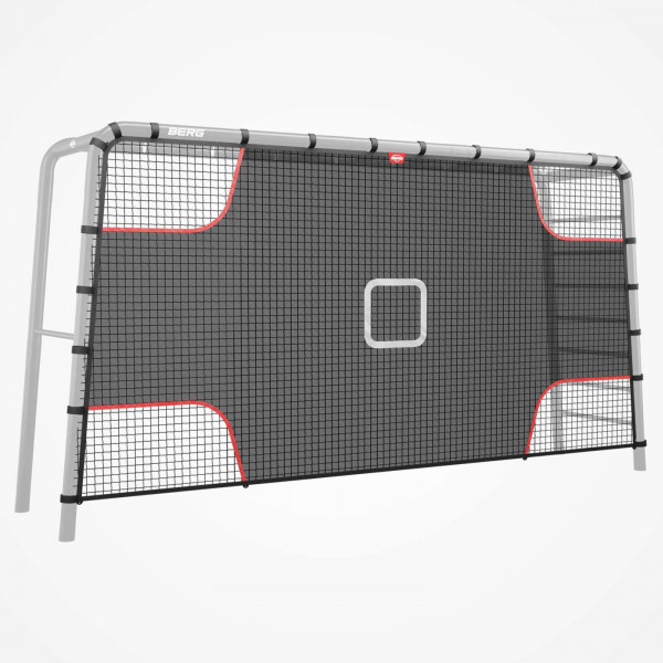 BERG PlayBase Soccer Target Net XL attached to frame