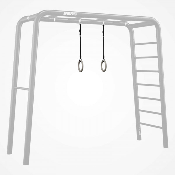 BERG PlayBase Gym Rings attached to frame
