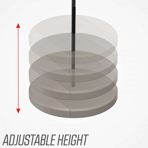 Adjustable height shown for the BERG PlayBase Disc Swing