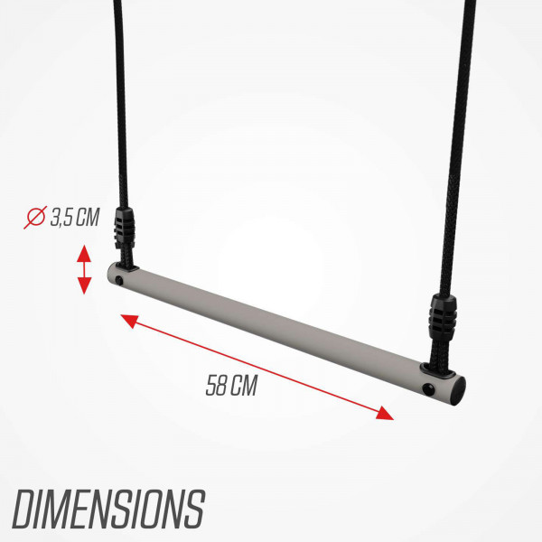 BERG PlayBase Trapeze with dimensions shown