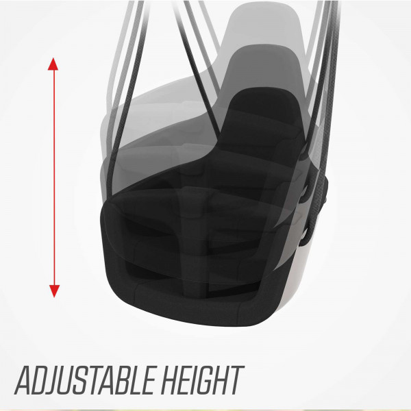 Adjustable height shown for the BERG PlayBase Baby Swing
