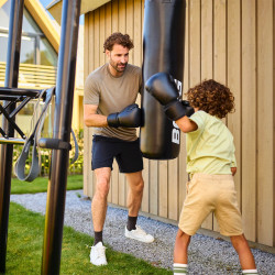 Child and adult training with BERG PlayBase Boxing Bag