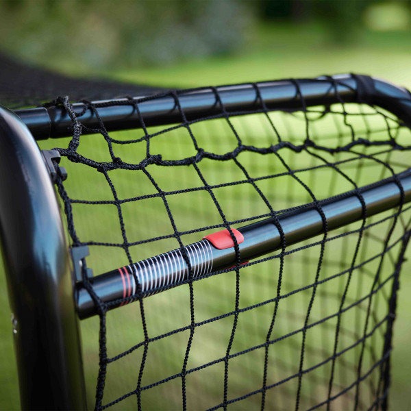 Close-up of the BERG SportsGoal net attachment system.