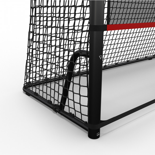 Close-up of the bottom corner of the BERG SportsGoal Target Net.