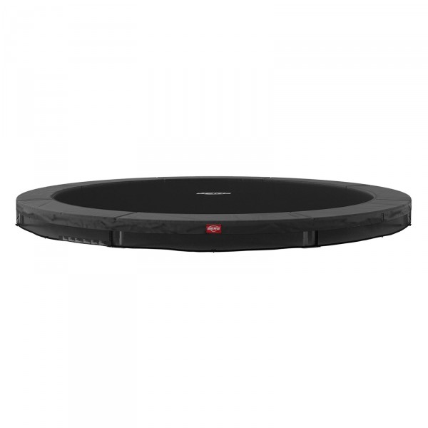 Front view of the BERG Sports Favorit Inground Trampoline in grey.