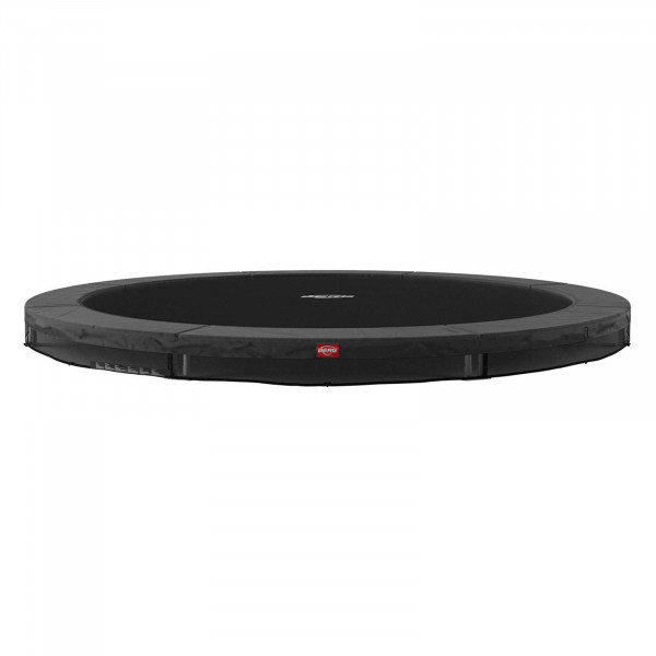Front view of the BERG Sports Favorit InGround trampoline, 330 cm, grey.