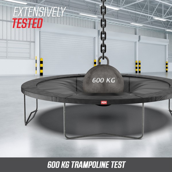 BERG trampoline tested with 600kg weight.