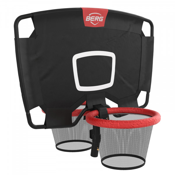 Front view of the BERG TwinHoop Basketball Hoop.