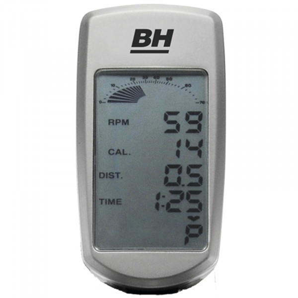 Close-up of the console on the BH Fitness Mycron S220 Exercise Bike.