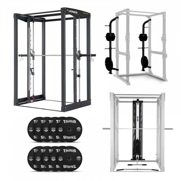 Bodycraft Jones Light Comm Smith + Lat Attachments + Plate Storage Attachment + 150kg Bumper Set