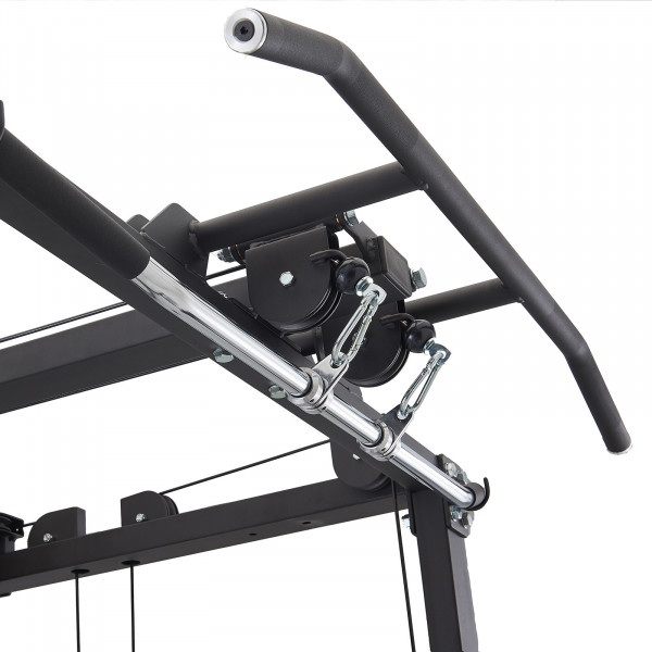 Top view of the BodyCraft SG1 pull-up and pulley section
