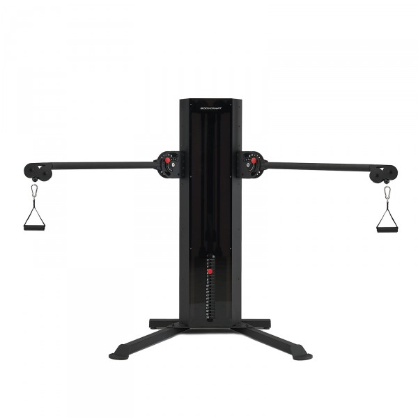 Front view of the BodyCraft EFT Functional Trainer with arms extended outward