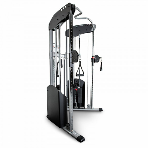 Rear angle of the BodyCraft HFT Functional Trainer