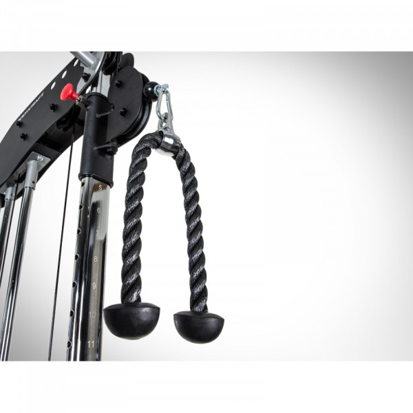 Tricep rope attached to the BodyCraft HFT Functional Trainer