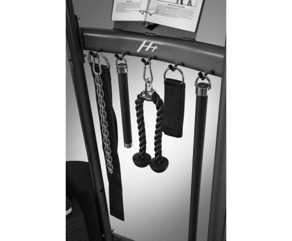 Enhance your fitness journey with the BodyCraft HFT Functional Trainer's 2:1 cable ratio for smooth resistance.