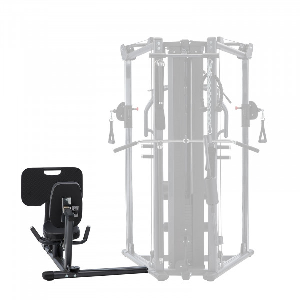 Image of leg press station attached to the BodyCraft MFT - rear view