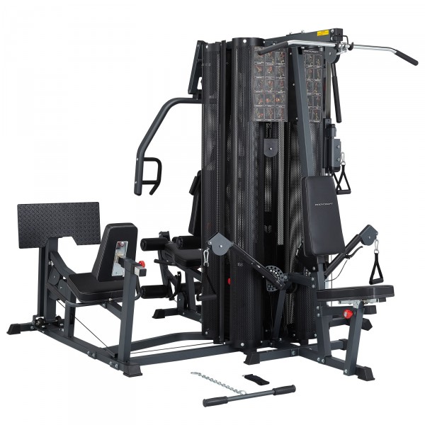 Perspective view of the BodyCraft X4 Multi Gym 4 Station.