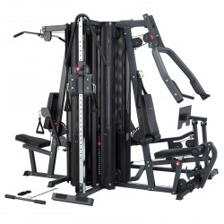 Tilted perspective of the BodyCraft X4 Multi Gym 4 Station.
