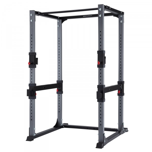 Angled view of the BodyCraft F430 Power Rack