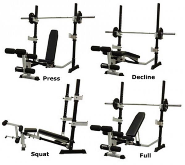 BodyCraft F609 Adjustable Flat, Incline & Decline Olympic Weight Bench